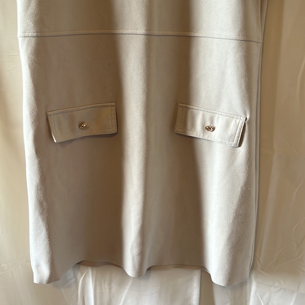 Zara Cream Short Sleeve Dress a217 - Picture 3 of 5